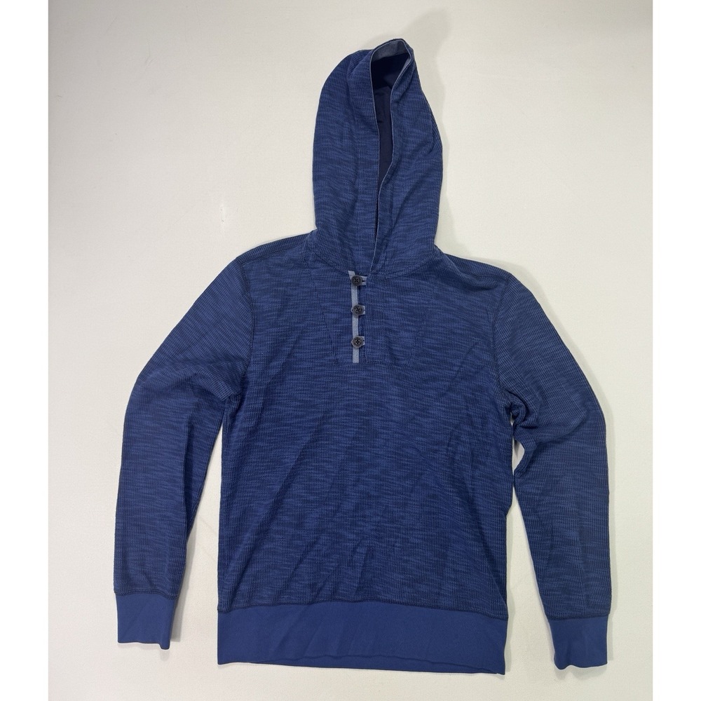 Banana Republic Heritage Collection Men's Medium Henley Hoodie Blue Classic
